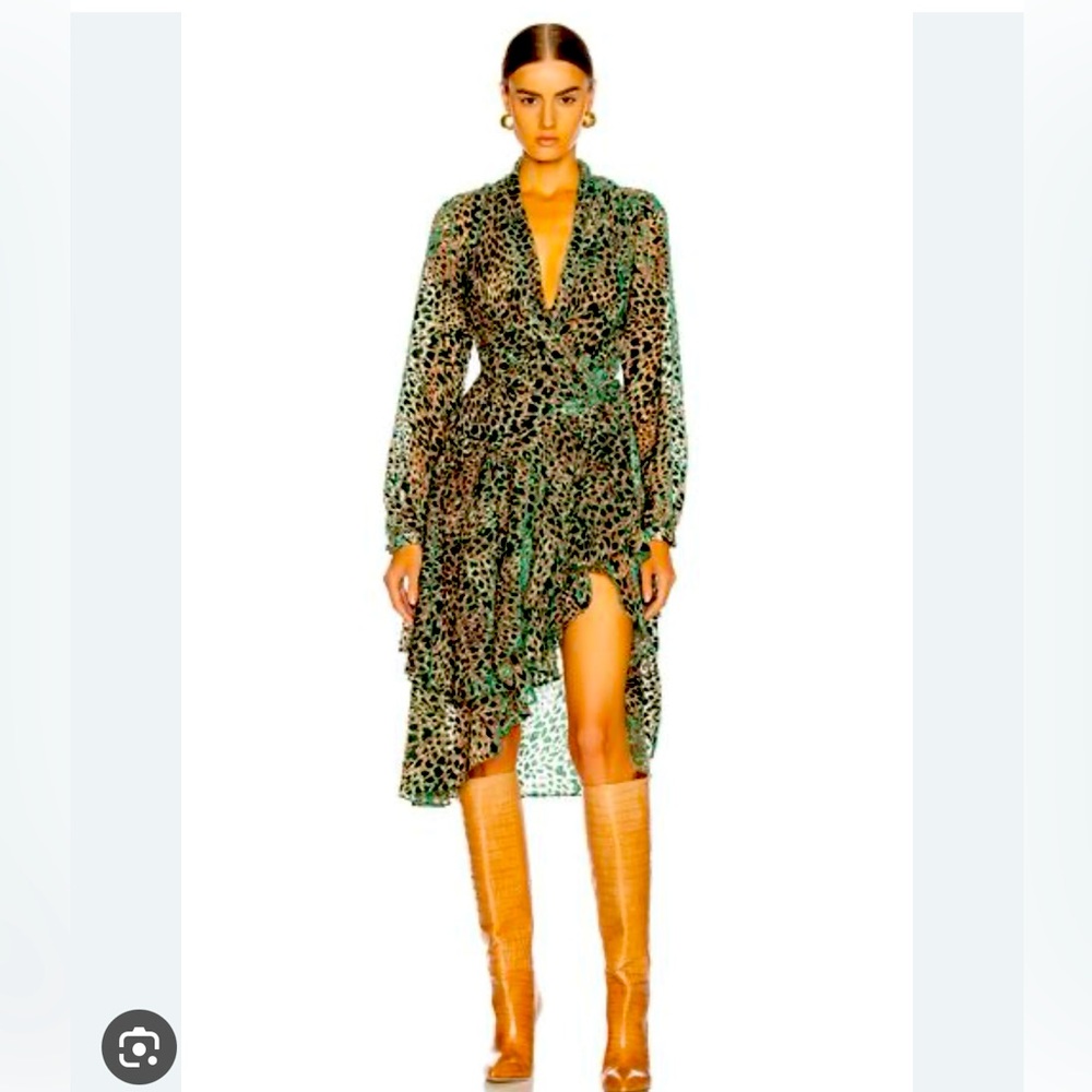 PatBo green velvet dress Size 2